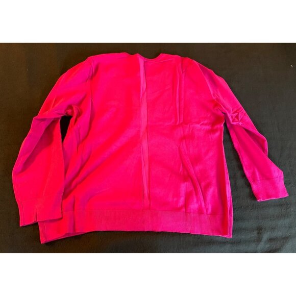 Jones New York Signature Womens Size XXLarge Fuchsia Cardigan Sweater - Picture 10 of 11